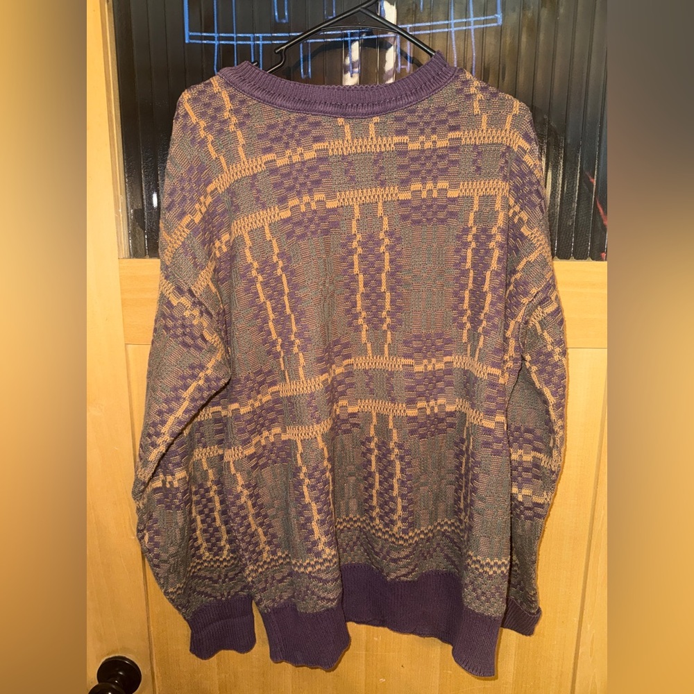 Vintage Ralph Lauren Chaps Knit Sweater Large Cotton Made In USA